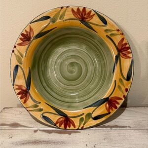Pier 1 Elizabeth Collection Hand Painted Stoneware Soup/Pasta/Salad Bowl